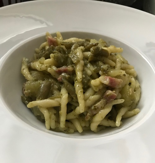 Fusilli with Pesto, Green Beans and Potato - Pasta alla genovese
